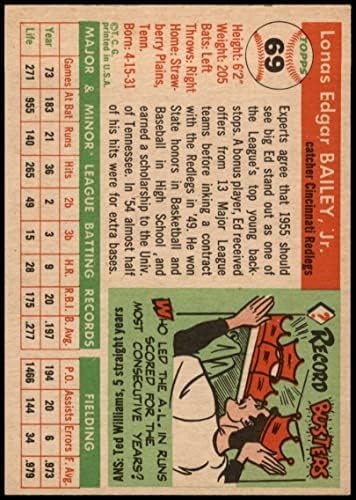 1955 Топпс # 69 Ед Бејли Синсинати црвенило/мт црвенило
