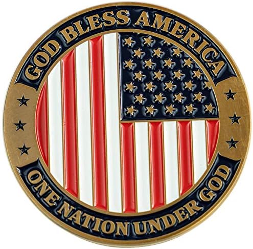 Бог Да Ја Благослови Америка, Масовно Пакет од 10 Патриотски Американски Знаме Воени Војници Предизвик Монета, Една Нација Под Бога,