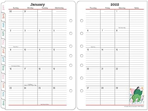 Френклинковеј-Класик Нејзината Гледна Точка Две Страници Дневно Планер Врзан За Прстен-Јануари 2022-Декември 2022