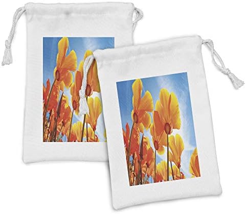 Амбесон Диви Цвет Ткаенина Торбичка Во собата на 2, Пролет Мандарина Тони Ливчиња Навалување Застрелан Со Отворено Небо Слика, Мали