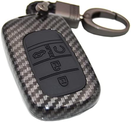 2-слоеви хибриден комбо-јаглероден клуч FOB Cover + Keychain за 2022 2023 Honda Civic Accord CR-V hr-V v Pilot Si Ex Ex-L Touring