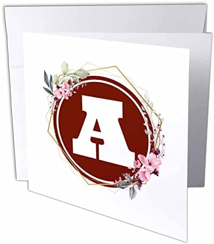 3drose Слика на писмо А со цветни дизајни - честитки
