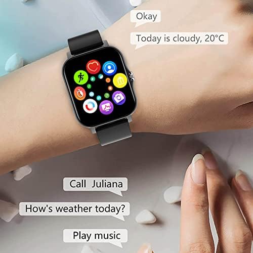 Kttectoa повеќефункционален Bluetooth Talk Casual Smart Watch 1.7inch ips ips со целосен допир смарт часовник метал кутија за прилагодување