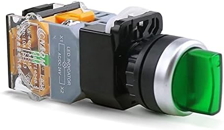 SKXMOD LA38-11XD/2 Прекинувач на копчето за ротирачки притисок со ламба 22мм 2 позиција 3 Позиција за заклучување на LED-копчето LED копче за