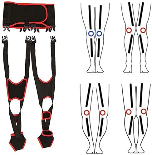 Flexible ZBJH флексибилен прилагодлив лесен ремен за корекција на нозете за дишење на нозете против лизгање и издржлив ден и ноќна
