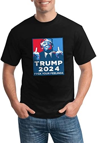 Трамп Среден прст 2024 година ќе се вратам маица на маицата на магијата на маицата Класичен маица со кратки ракави со кратки ракави
