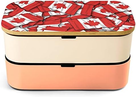 Канада Знаме Ручек Контејнер 2 Редење Модерен Б - ен-Во Кутија Со Вилушка И Лажица За Закажување Работа Училиште Пикник