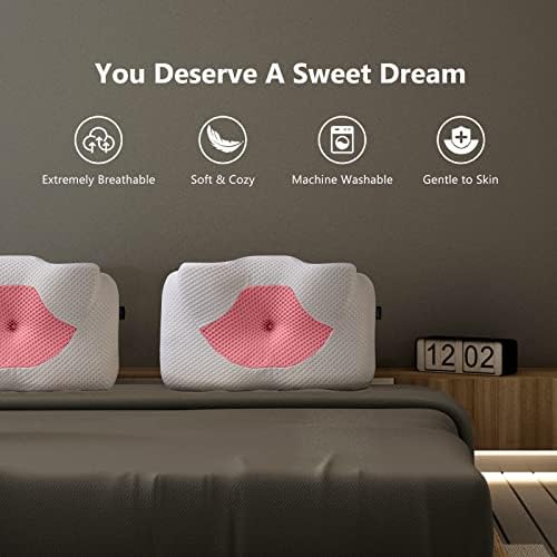 Остео перници за остео шуплива дизајн на цервикална перница, сет од 1, стандард, розова