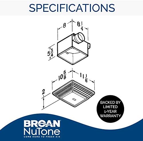 Broan-NuTone HD80L Тешки Вентилација Вентилатор Комбо, 80 CFM, Мат Бела &засилувач; SPK80L Bluetooth Звучник Бања ВЕНТИЛАЦИЈА LED Светлина, 80