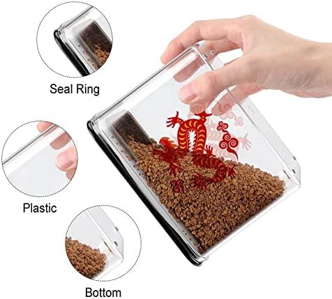 Кинески Змеј Пластична Кутија За Складирање Контејнери За Складирање Храна Со Капаци Тегла Со Ориз Запечатена Кофа За Организација На