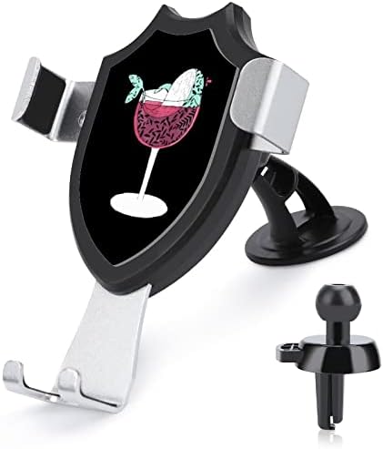 Држач за телефонски садови за вински автомобил, монтиран Универзален мобилен телефон за вентилатор за штанд на шофершајбната на