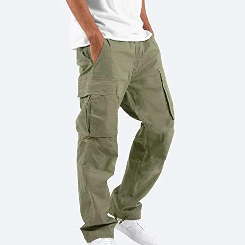ОВО Товарни Панталони За Мажи Цврсти Секојдневни Повеќе Џебови На Отворено Редовно Вклопување Фитнес Долги Панталони Од Фитнес Тип