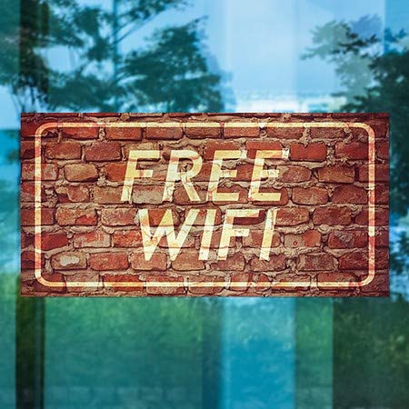 CGSignLab | Слободен WiFi - Дух На Возраст Од Тули Прозорец Прицврстување | 24 x12