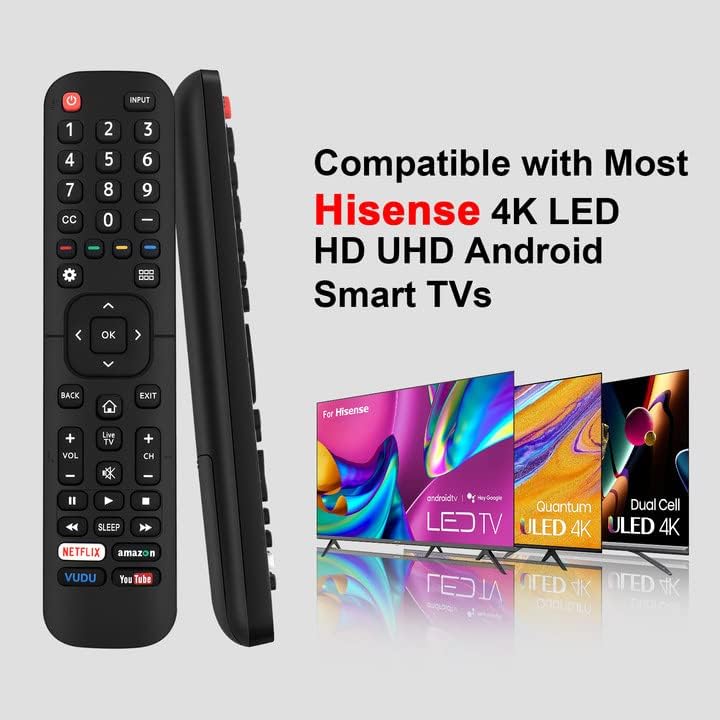 Нов EN2A27 Универзална ЗАМЕНА Тв Далечински Управувач Компатибилен ЗА Hisense TV 4K LED HD UHD Android Smart TV H9 H8 H5510G H65 H55 H9G R6