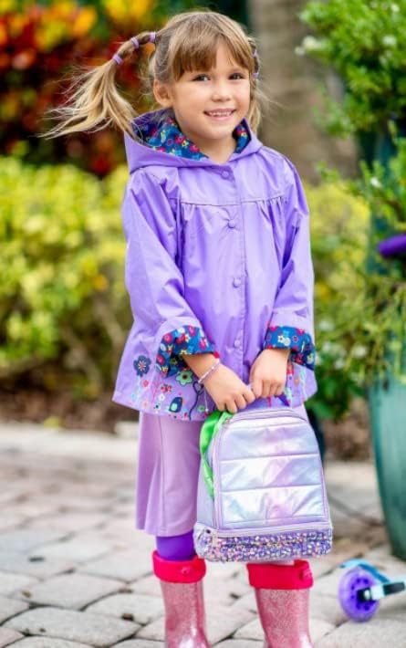 Аршинер девојче бебе дете водоотпорна качулка со палто јакна надвор од облеката на маничиња со мантил