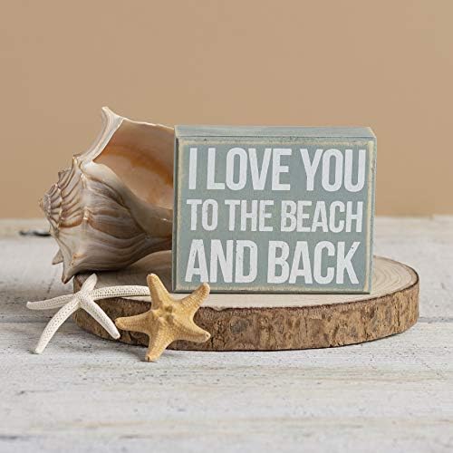 Примитиви од Кети Те сакам на знакот на плажа и задната кутија