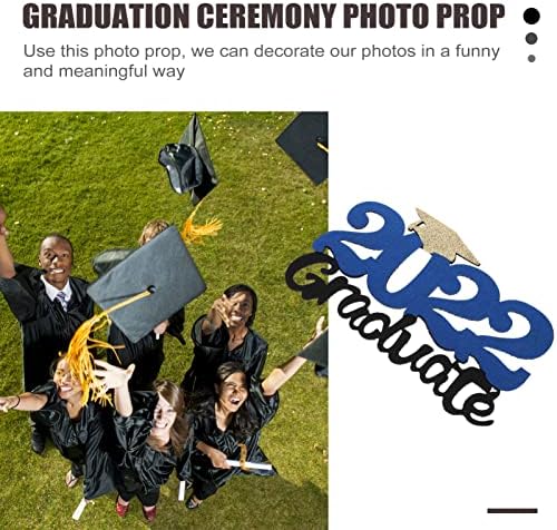 2022 знаци дипломираат дипломирани први декорации, тремот висока декорација сениор штанд златни материјали Декоративни знаци конкретни сини