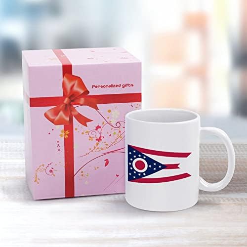 Охајо Државно Знаме Печатење Кригла Кафе Тамблер Керамички Чај Чаша Смешни Подарок Со Логото Дизајн За Канцеларија Дома Жени Мажи - 11