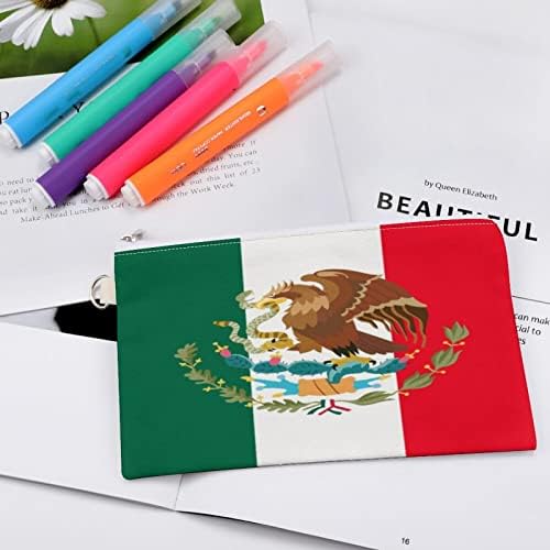 Мексиканско знаме платно од платно паричник, слатка мала торбичка модна торба со клуч за мажи за мажи жени