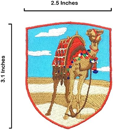 А-Еден 2 парчиња пакувања со пакет со пакет-камера+амблем на знамето на Катар, пустинска функција, лепенка, шијте на железо на