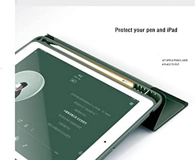 Случај за iPad Pro 11 Inch Case 2021/2020/2022 со држач за моливче за јаболка со шок -шок -отпорен тенок заштитен случај на трифолд