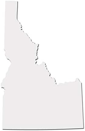 Налепница за декорација на Гем на Гем за Ајдахо - бела 5 винилна декларација за автомобили, лаптопи