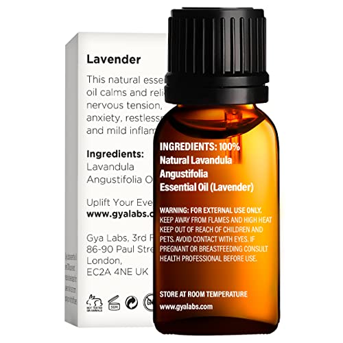 Масло и масло од лаванда - Gya Labs Sleep Set For Deeper Slumbers & Подобрени расположенија - сет на есенцијални масла од чисто терапевтско