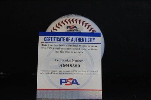 Бил Бејкер потпиша бејзбол автограм Auto PSA/DNA AM48589 - Автограмирани бејзбол