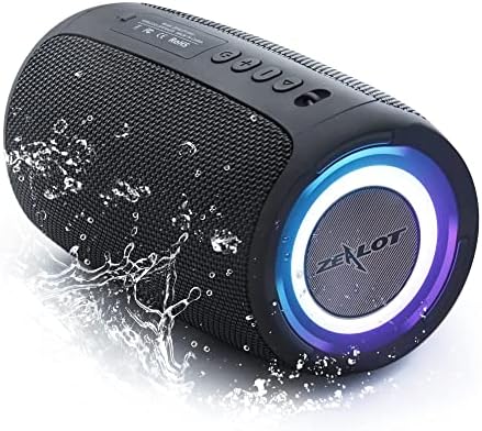 Звучник Bluetooth Bluetooth, IPX7 водоотпорен безжичен звучник со 20W гласен стерео звук, преносни звучници на отворено со Bluetooth 5.2,
