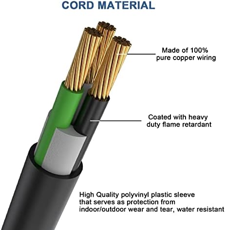 RV адаптер кабел од 15 засилувачи до 30 засилувачи со конектор за заклучување за RV приколка кампер, 5-15P машки до L5-30R женски заклучување на пресврт, приклучок за електри