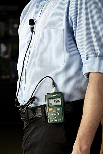 Extech SL400 личен бучава дозиметар со USB интерфејс и 407744 94DB звучен калибратор за 0,5 и 1 микрофони