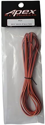 Apex RC производи 3M/10 '22Awg портокалово црвено кафеава rуниор/Spektrum/HITEC Servo Wire 1221