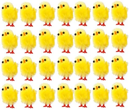 Викаски 60 парчиња велигденски пилиња, мини велигденски пилиња жолти велигденски пилиња Велигденски пилиња меки велигденски пиле,
