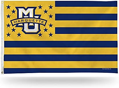 Rico Industries NCAA Marquette Golden Eagles Flag 3 'x 5' знаме на банер - еднострано - затворено или надворешно - домашно декор направен