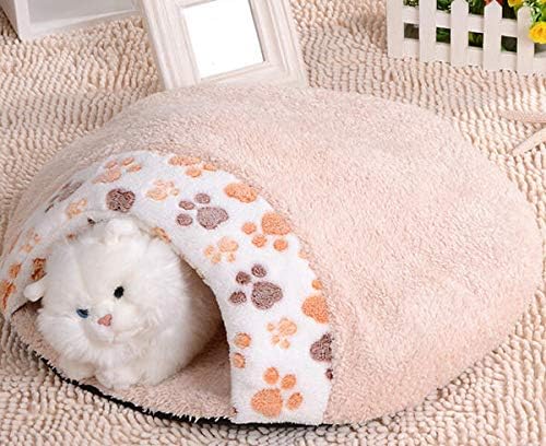 Аоф Прекрасна Топла Куќа За Мачки Мека Вреќа За Спиење За Мачиња Симпатична Пештера За Кревет За Мачки
