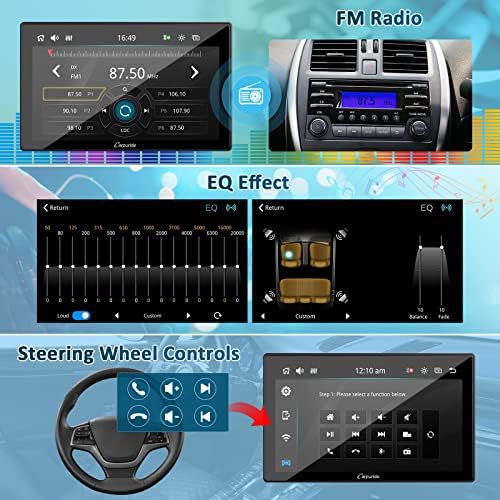 Карпурид 2023 Најновиот Сингл Дин Автомобил Стерео Безжичен Епл Карплеј &засилувач; Android Auto 9 Инчен IPS Екран На Допир Автомобил Радио Со