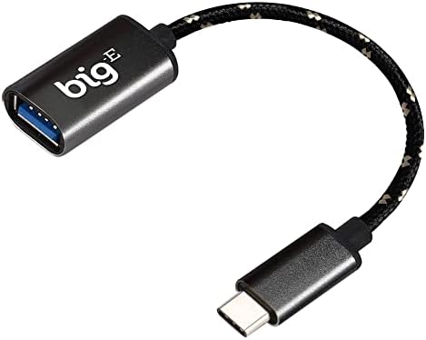 Big-E USB C до USB 3.0 Femaleенски OTG адаптер компатибилен со вашиот BMW 2020 X1 за целосен USB на плетенка грмотевици 3 на конекторот за кабел