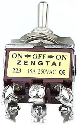 Vevel E-TAN223 моментално прекинувач за ресетирање на самото ресетирање во 3 битни 6pin 250Vac 15a Рокер прекинувач 1 парчиња кафеава