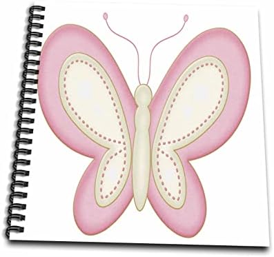 3drose симпатична розова и беж слика на илустрација за зашиена пеперутка - цртање книги