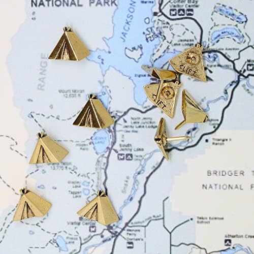 Пинови за мапи за шатори - злато финиш