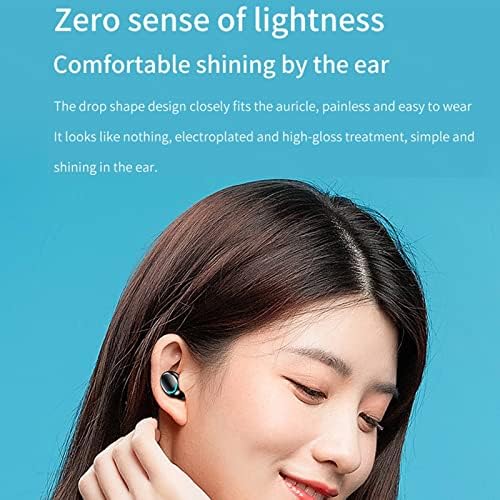 Qonioi Безжични TWS Слушалки, Мини Bluetooth Во Слушалки За Уши Слушалки Со Мала Тежина Вграден Микрофон, Извонреден Врвен Звук