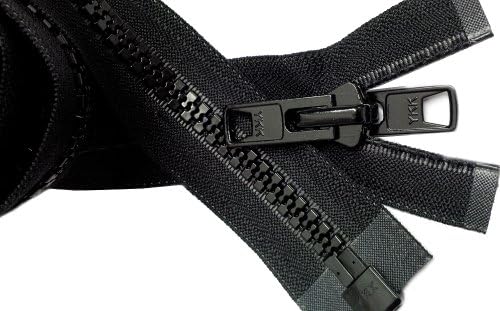 Bimini Top 10 Black Marine Double Pull Zipper 114 ~ ykk патент