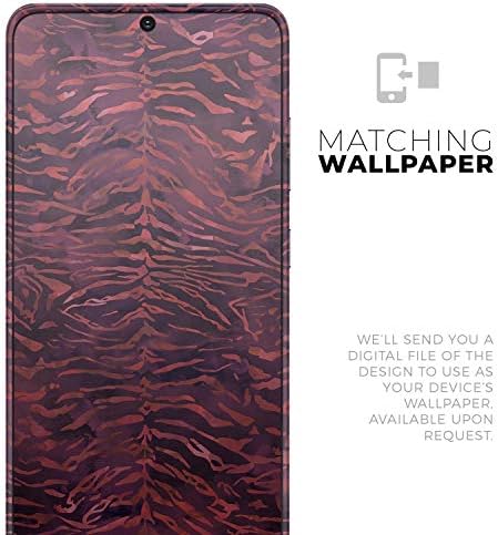 Дизајн Скинц Вино Акварела Тигар Шема на тигар заштитна винил декорална обвивка на кожата компатибилен со Samsung Galaxy S20