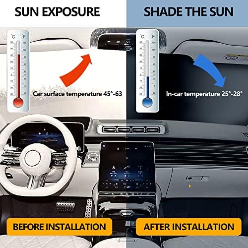 Сонцето на шофершајбната Сончева сенка преклопен предниот прозорец на автомобилот Сончев за повеќето спортски автомобили SUV Truck - Најдобар