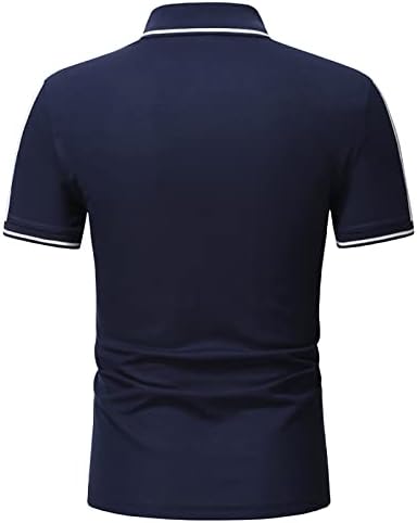Озммјан мажи голф кошула краток ракав летен обичен тенис полош кошули мода тенок фит лапел деловна канцеларија основни врвови
