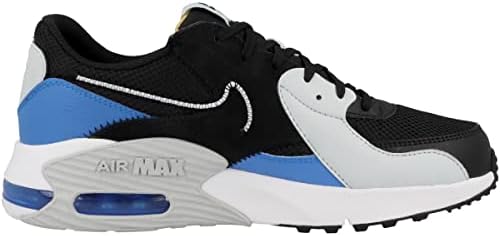 Чевли за трчање на максимални чевли на Најк Ер Макс Ексеј, црно/бело-фото сино, 9 М САД