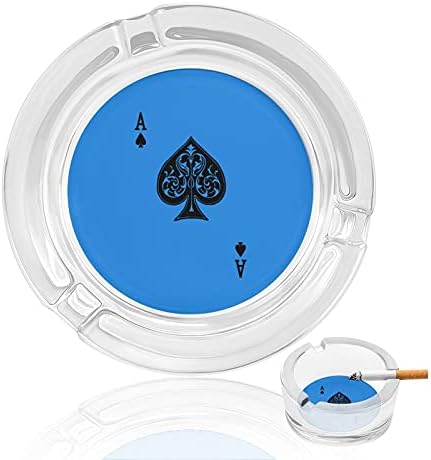 Гроздобер покер ас на лопати цигари пушачи стакло пепелници за пепел за таблета за домашни таблети