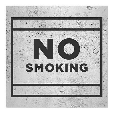 CGSignLab | „Без пушење -басична сива“ прозорец за лепење | 8 x8