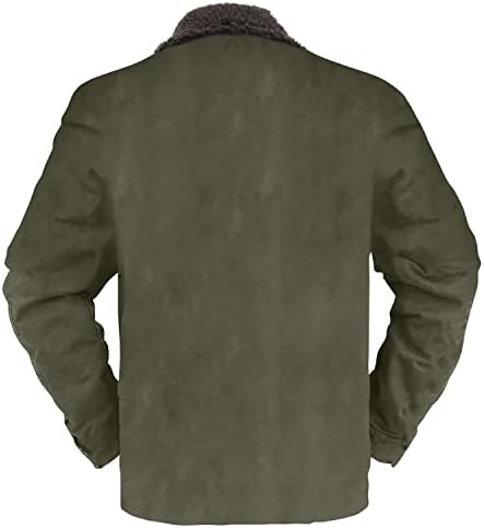 Јакни за мажи за мажи Обичен камуфлажа спортови џемпер со долги ракави патент лабава памучна јакни палта јакни