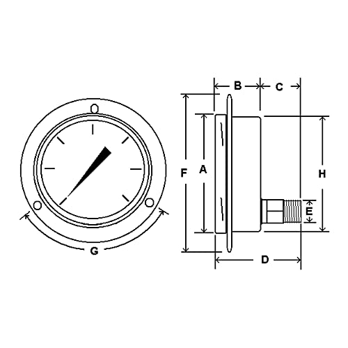 PIC мерачи 314T-254A 2.5 бирање 30/0 hg, 2-1-2% точност